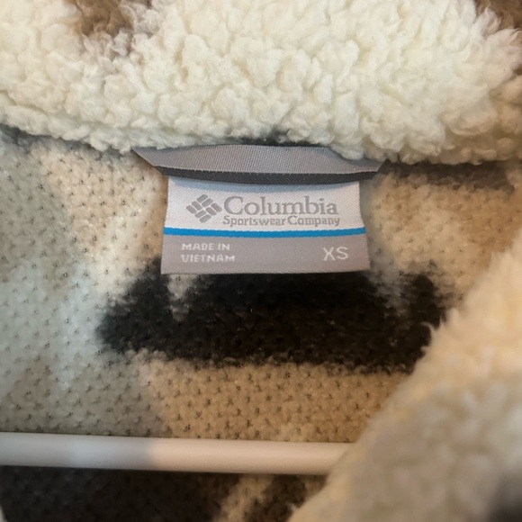 Columbia Beige Western Print Womens Zip Up Winter Warmth Zip Up Size XS - Picture 5 of 9